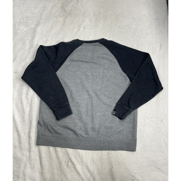 Y2K Russell Athletic Premium Fleece Two-tone Gray Crewneck Sweatshirt Size Large - Picture 9 of 9